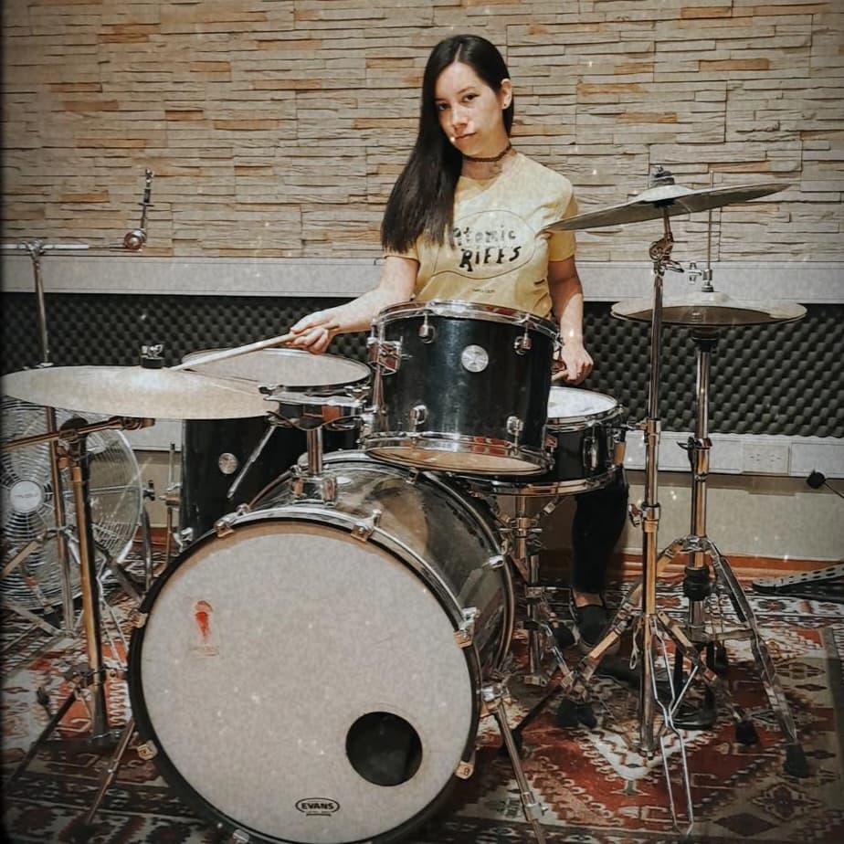 playing drums